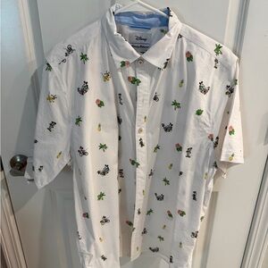 Tommy Bahama Disney Men's White Patterned Shirt